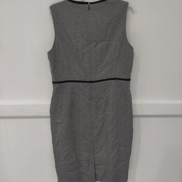 DEFECT Kasper Women's Sleeveless Office Dress Gray Size 10 $80 2A022 - Picture 2 of 5